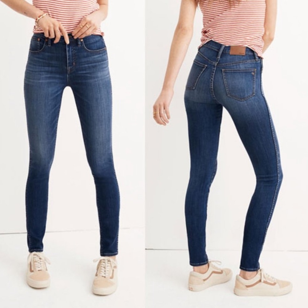 Madewell 10" High-Rise Skinny Jeans in Danny Wash